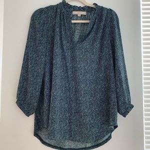LOFT dark blue blouse XS